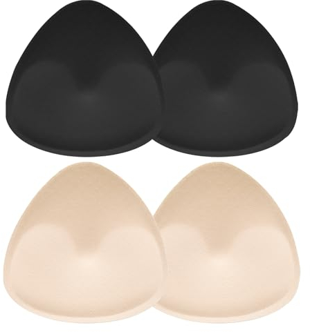 Sibba BH-Einlagen 2 Paar Verstärkungsband Dessous-Lift-Cup unsichtbare Brustabdeckungen Schwamm Brüste (Schwarz Hautfarbe)