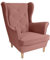 SEELLOO Sessel Bequemer Polstersessel Armlehnstuhl Kuschelsessel Sitzer Relaxstuhl Wohnzimmer Ohrensessel Modern Schlafzimmer, Puderrosa, 95 x 81 x 102 cm