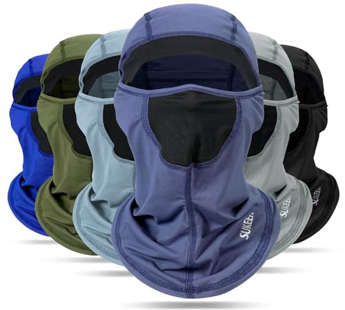 Sommer Sturmhaube für Herren und Damen, Kühlung Balaclava Elastisch UV Schutz Atmungsaktiv Gesichtsmaske für Outdoor Sports Radfahren, Motorrad, Fahrrad Dunkellila