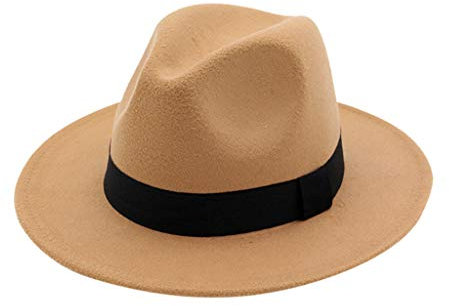 FGUUTYM Herren & Frauen breite Mütze mit Gürtelschnalle Verstellbare Outback-Hüte New Cap (Khaki, One Size)
