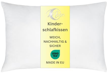 Moon Kinderkopfkissen 40x60 cm Kopfkissen mit anpassbare Stützkraft Schlafkissen waschbar bei 60°