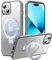 Chicfun 3-in-1 [Magnetic+KickStand+Ring Holder] for iPhone 13 Case, iPhone 14 Case Compatible with MagSafe, Magnetic Phone Case iPhone 13/14 with Stand Military Shockproof Protective Titan Grey
