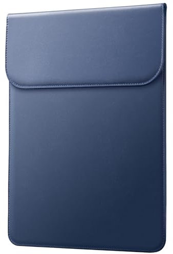 JETech Custodia Sottile Laptop per MacBook Pro 14 Pollici (M5/M4/M3/M2/M1, 2021-2025), Pelle PU con Chiusura Magnetica (Navy)