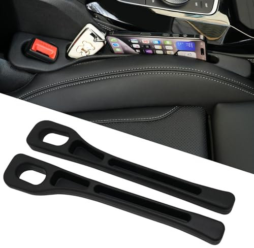 chebofun 2pcs Car Seat Gap Filler, Car Seat Gap Plug with Organizer, Car Seat Gap Organizer for Prevent Falling,Universal Car Seat Sides Gap Filler Oranizer for Car SUV Truck
