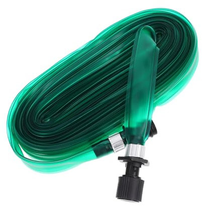 BAZEITFLOW Gartenschlauch Mit Löchern Zum Bewässern Flacher Tropfschlauch Aus Pvc Für Außenbedingungen Wasserschlauch Mit Perforationen Für Gleichmäßige Wasserverteilung Kompatibel Mit Schnel