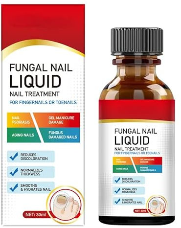 Mycose Ongles Des Pieds Traitement Mycose Ongle Pied Puissant - 20ml Traitement Efficace pour Ongles Abîmés, Décolorés et Fragiles - Rouge