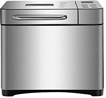 Brotbackautomat Brotbackautomaten Brotmaschine 19-in-1 650W Backmeister 1KG Edelstahl Brotbackmaschine Antihaftbeschichtete Backmaschinen mit Digital Touch Panel Überhitzungsschutz