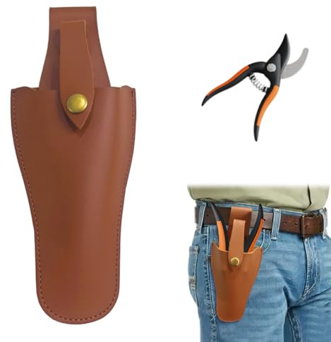 Lederscheide für Gartenschere,Gartenschere Holster,Gartenscheren Halterung,Werkzeughalter Gürtelhalter für den Gürtel,für Abscheren Messer Zangen Werkzeug Messer Aufbewahrung