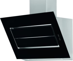 refsta VENTO PLASMA, Glas/Edelstahl, Plasma Filter, Dunstabzug, Design, Kopffrei Schräghaube, Touch Bedienung, 4 Stufen, LED, 773 m³/h (schwarz, 60cm)