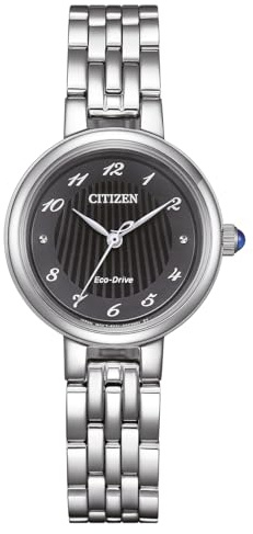 Citizen L Quartz Damenuhr, Schwarz, 27.7 mm, EM0990-81E | Quartz, Saphirglas, 5 bar Wasserdicht, 180 Tage Gangreserve, Edelstahlband