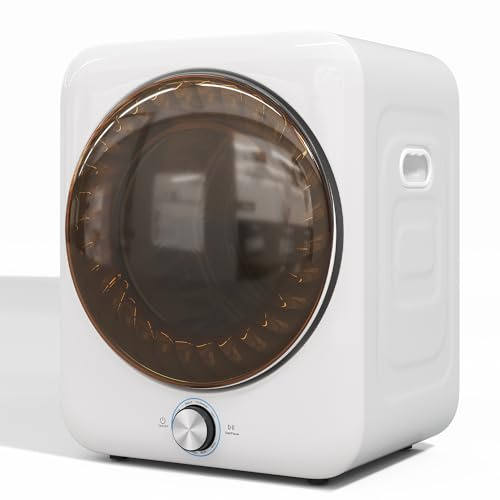 Sèche-linge compact 3kg 1350W évacuation extérieure huit programmes capteur NTC arrêt auto montage mural silencieux 65dB double-filtration réutilisable tactiles tambour inox affichage LED (Blanc)