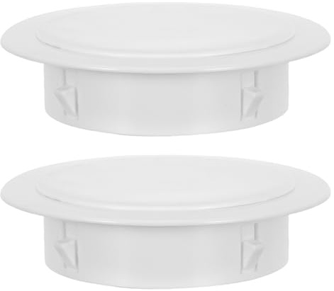 Couvercle de Trou Aération Mural Blanc pour Conduit la Cuisine 2pcs | Abs, pour Diamètre 152-168mm, Finition Décorative sans Joint, Cache les Ouvertures et Limite les Fuites