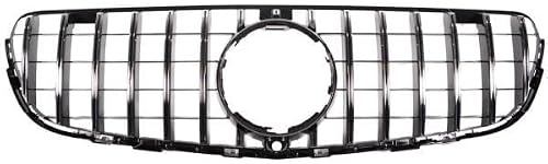 Griglia anteriore sportiva Panamericana in look cromato nero, adatta per Mercedes GLC X253 C253 2015-2019, griglia del radiatore per tuning, aspetto sostitutivo