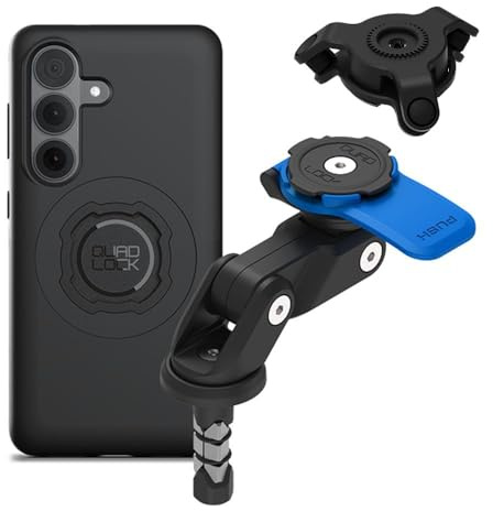 Quad Lock Support Téléphone pour Fourche de Moto avec Amortisseur de Vibrations et Coque MAG pour Galaxy S26