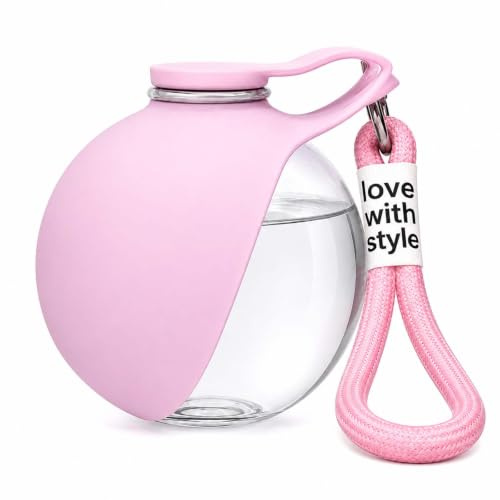 Lumina Co Portable Dog Water Bottle with Foldable Bowl for Walks and Hiking | Lightweight Dog Drinking Bottle Portable with Water Level View, Silicone Bowl and Leak-Resistant Design for Walks and Trips