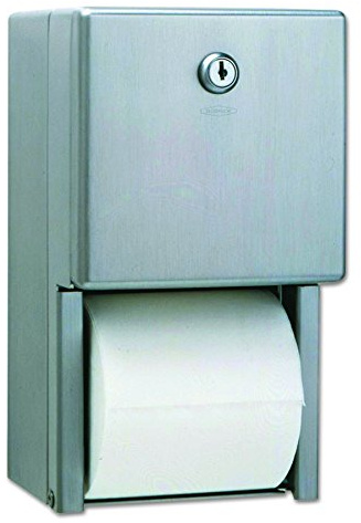 Bobrick B-2888 Classic Series Surface-Mounted Multi-Roll Toilet Tissue Dispenser, Satin
