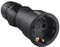 Legrand, 050341 Bases y clavijas - Base de enchufe profesional con prensaestopas en caucho negro, entrada con toma de tierra, base 2 polos+tierra 16A