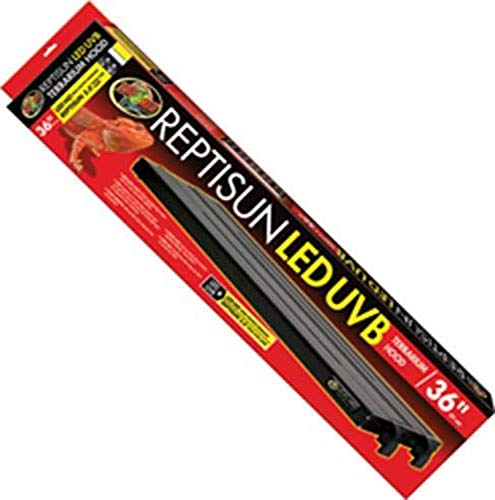 Zoo Med ReptiSun LED UVB Terrarium Hood, 91 cm, 5 Module, 6500K Tageslicht, 620 nm Pflanzenwachstum, 465 nm Mondlicht, 1 Stück, 1 Watt LED, 0.5 Watt UVB, Innen
