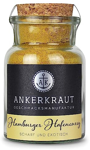 Ankerkraut, Hamburger Hafencurry, für Currys, Geflügel, Reis oder Hummus, 60g im Korkenglas