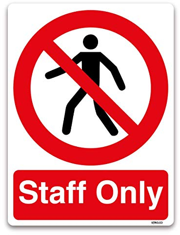 Personal Nur Selbstklebend Büro-schild (größe 150x200mm) von stika.co