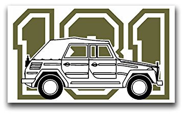Aufkleber/Sticker 181 Kübel Fahrzeug Geländewagen BW 12x7cm A1395