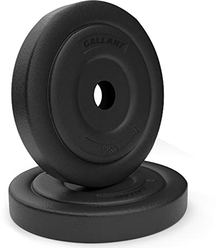 Gallant Weight Plates - 80kg Standard 1 Inch Vinyl Weights Discs 10kg X 8= 80kg Set For Men Women - Weight Plate Set Lifting Dumbbells Barbell Home Gym Fitness Training Equipment