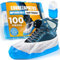 ISC Hygiene & Safety 100 Overshoes Shoe Covers Boot Protectors, Premium, 9 Grams Extra Strong, Thick Anti-Slip Sole Liquid-Proof, Frustration-Free, Disposable Blue-White