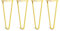 [HLC] 4 x Hairpin Table Legs – Superior Double Weld Steel Construction With Screws, Build Guide & Protector Feet Worth £8 Included! – 10mm Steel [12/30cm,Yellow]