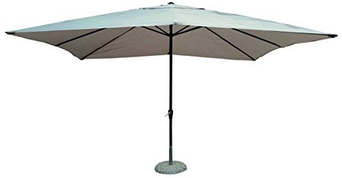 OMBRELLONE PALO CENTRALE IN ALLUMINIO PULLY MT. 3X4 PALO DIAM. MM. 48-6 STECCHE IN FERRO MM. 14X22 INCLUDE AIRVENT, MANOVELLA TELO 180 GR./MQ. IN POLYESTER ECRU Mod. SS-009