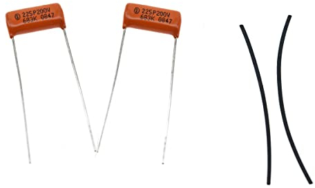 Sprague Kondensator-Kappen für Gitarre, Bass, 715P, Orange, 0,068 uF, 200 V, 2 Stück