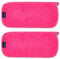 LaBeauté Abschminktücher Mikrofaser (40x18 cm, 2 Stück) waschbar und wiederverwendbar, Make Up Entferner Pads, Microfaser Abschminkpads, zum Gesicht Abschminken & Gesichtsreinigung (pink)