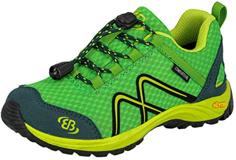 Brütting Unisex Kinder Guide Trekking- & Wanderhalbschuhe, Grün/ Petrol/ Lemon, 34 EU
