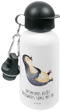 Mr. & Mrs. Panda Kindertrinkflasche Pinguin Lachen - Geschenk, Kindergeburtstag, Trinkflasche, Glas, Humor, Funny, Witzig, Optimismus, Edelstahl, Haha, Thermoflasche, Wasserflasche, Lol
