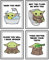 Silly Goose Gifts This Is The Way Bounty Hunter Badezimmer-Wandkunstdruck-Set – Baby-Yoda-Film-Thema, Badezimmer-Dekor, lustige Badezimmer-Erinnerungen, Zitate – Poster für Wände – 4er-Set (Baby Yoda)