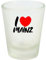 Shirtinstyle Schnapsglas Glas, I Love Mainz. Urlaub Heimat Familie Zu Hause Freunde Spruch, Weiß