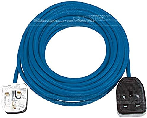 Brennenstuhl Extension Cable for home and office (25m cable for indoor use, with socket 13 A BS) blue