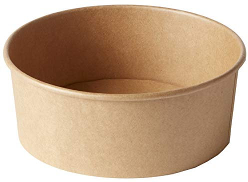 Thali Outlet - 50 x Large 36oz / 1000ml Brown Kraft Salad Bowls Containers - Poke Takeaway Food…