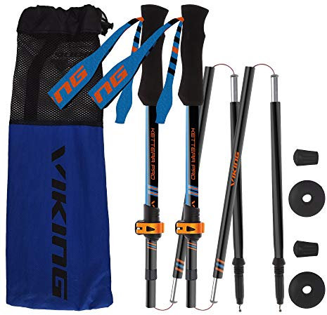 VIKING Kettera Pro Wanderstöcke faltbar Hiking Poles Walkingstöcke klappbar Trekkingstöcke faltbar Faltbare Wanderstöcke Nordic Walking Stöcke Damen