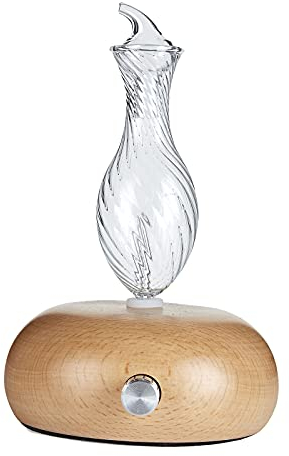 Aromathérapie Diffuseur Nébulisation Diffuseur D'huiles Essentielles, Bois Verre Nébuliseur, Eau, remplit Chambres avec, C