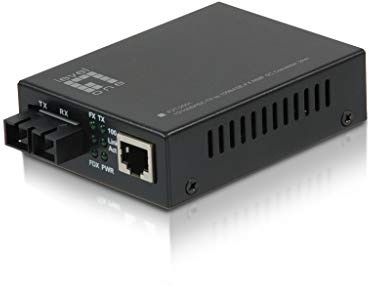 LevelOne FVT-2001 Netzwerk Medienkonverter 100 Mbit/s 1310 nm/Multi-Modus/ 10/100TX>100FX SC MM/2km/ schwarz