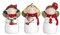 LEONARDO HOME Natale Weihnachtsengel 3 Stück, singende Weihnachts-Figuren Xmas, festliches Geschenk, Weihnachtsdeko, 3er Set, weiß rot gold, 8 cm 034857