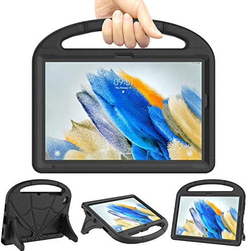 Kids Case for Samsung Galaxy Tab A8 10.5'' 2022, Mansiruyi Lightweight Shockproof Kids Friendly Case with Handle Stand for Galaxy Tablet A8 10.5 Inch (SM-X200/X205/X207) (Black)