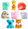Munchkin Juguetes de Baño Flotantes Temáticos de Animales WildLove de Goma para Bebé, Niños y Niñas | Esenciales para Bebé | Juguetes Interactivos para la Ducha | 8 Paquetes | Animales Salvajes