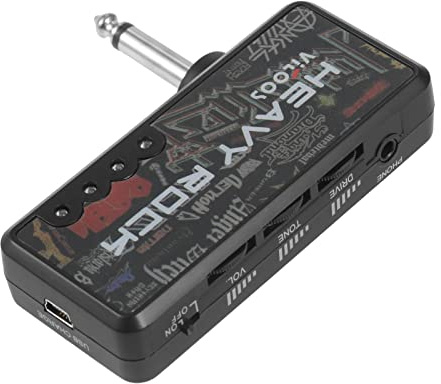 SHUAIGUO Electric Guitar Plug Mini Headphone Amp Amplifier Heavy Rock Compact Portable