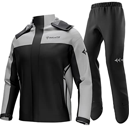 Lixada Impermeable motocicleta traje de lluvia hombres mujeres ciclismo lluvia engranaje chaqueta y pantalones con bolsa de almacenamiento