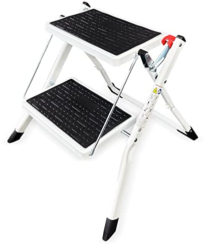 Abbey Easy Reach 2 Tread Step Stool (White)