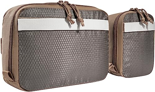 Tasmanian Tiger TT Multipurpose Pouch Set VL Modulare Rucksack-Zusatztaschen Organizer Packwürfel mit Klett-Rückseite, Coyote Brown