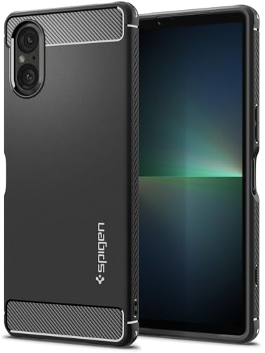 Spigen Rugged Armor Case Compatible with Sony Xperia 5 V - Matte Black