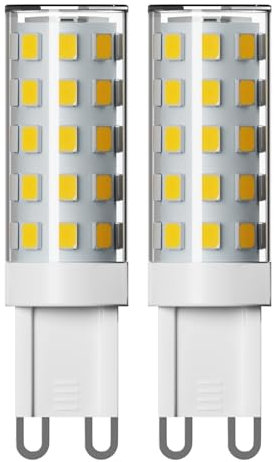 ledscom.de 2 Stück G9 LED Leuchtmittel, warmweiß (2800 K), 3,5 W, 485lm, 3-Stufen-Dimmer