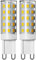 ledscom.de 2 Stück G9 LED Leuchtmittel, warmweiß (2800 K), 3,5 W, 485lm, 3-Stufen-Dimmer